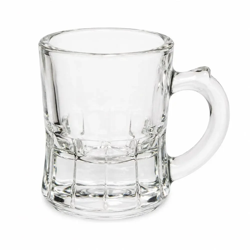 Vintage Libbey Mini Glass Beer Stein Shot Glass 2 Inch Clear Barware Mug USA